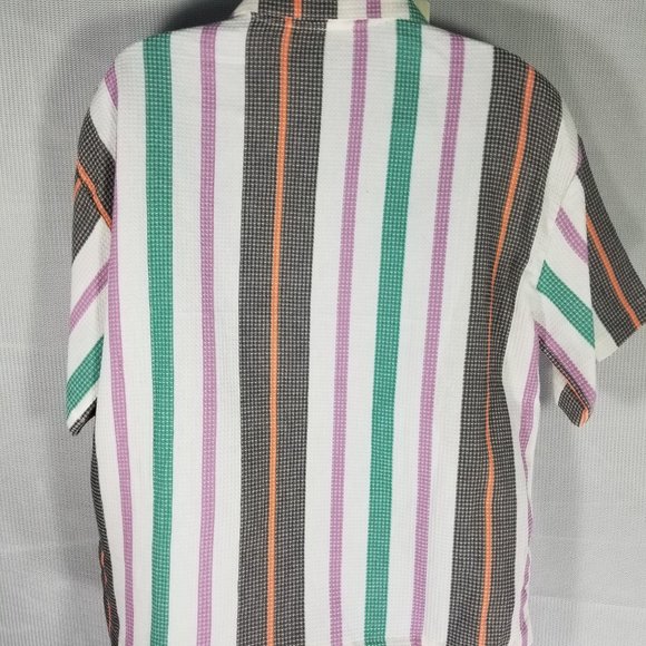 Free People Soleil Time XS Oversize Polo Shirt Top Endless Summer Stripe… - Picture 6 of 6